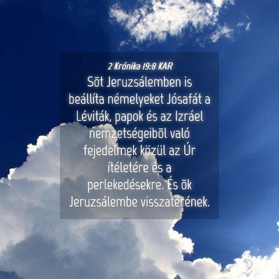 Picture 04 - 2 Krónika 19:8 KAR - Sõt Jeruzsálemben is beállíta némelyeket - Bible Verse Picture
