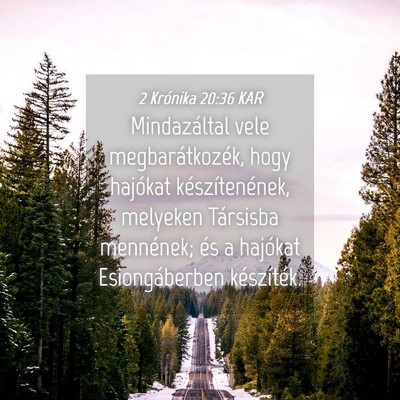 Picture 04 - 2 Krónika 20:36 KAR - Mindazáltal vele megbarátkozék, hogy hajókat - Bible Verse Picture