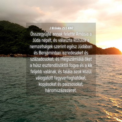 Picture 04 - 2 Krónika 25:5 KAR - Összegyûjté annak felette Amásia a Júda - Bible Verse Picture