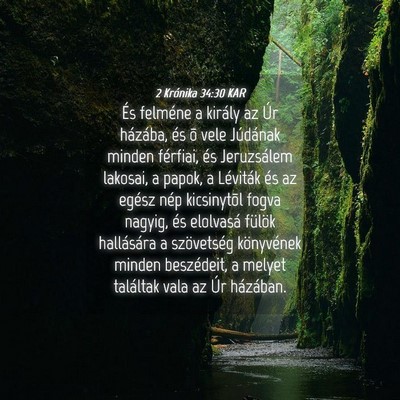 Picture 04 - 2 Krónika 34:30 KAR - És felméne a király az Úr házába, és õ - Bible Verse Picture