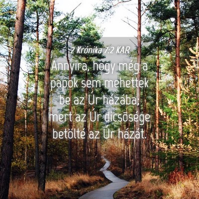 Picture 04 - 2 Krónika 7:2 KAR - Annyira, hogy még a papok sem mehettek be az Úr - Bible Verse Picture