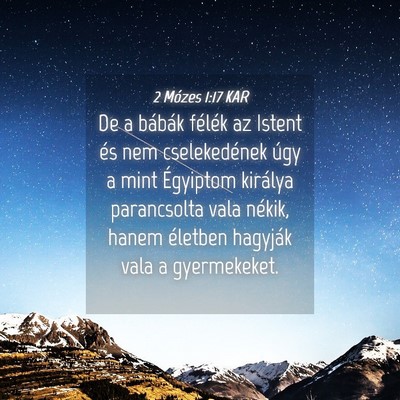 Picture 04 - 2 Mózes 1:17 KAR - De a bábák félék az Istent és nem - Bible Verse Picture