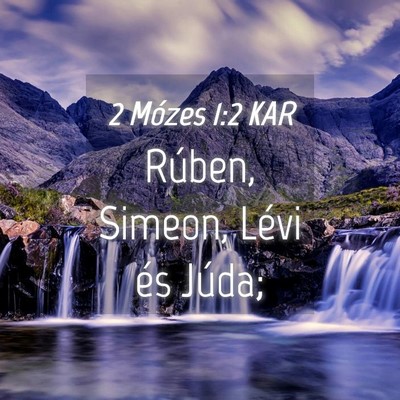 Picture 04 - 2 Mózes 1:2 KAR - Rúben, Simeon, Lévi és - Bible Verse Picture