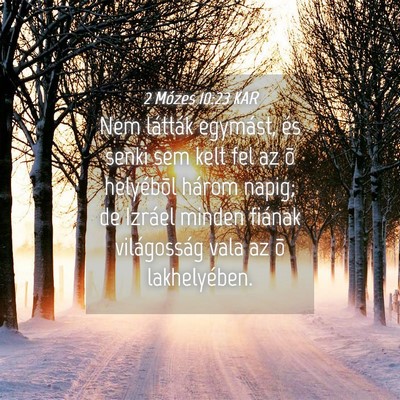 Picture 04 - 2 Mózes 10:23 KAR - Nem látták egymást, és senki sem kelt fel az - Bible Verse Picture
