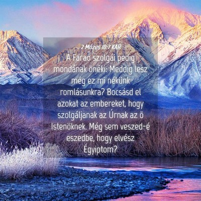Picture 04 - 2 Mózes 10:7 KAR - A Faraó szolgái pedig mondának õnéki: Meddig - Bible Verse Picture