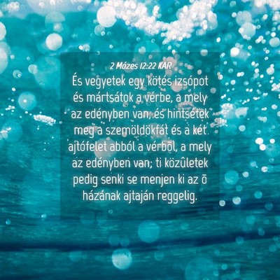 Picture 04 - 2 Mózes 12:22 KAR - És vegyetek egy kötés izsópot és mártsátok - Bible Verse Picture
