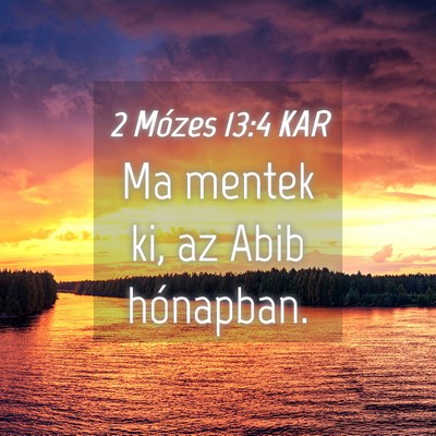 Picture 04 - 2 Mózes 13:4 KAR - Ma mentek ki, az Abib - Bible Verse Picture