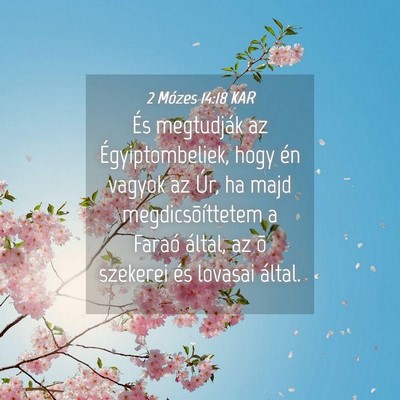 Picture 04 - 2 Mózes 14:18 KAR - És megtudják az Égyiptombeliek, hogy én - Bible Verse Picture