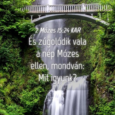 Picture 04 - 2 Mózes 15:24 KAR - És zúgolódik vala a nép Mózes ellen, - Bible Verse Picture