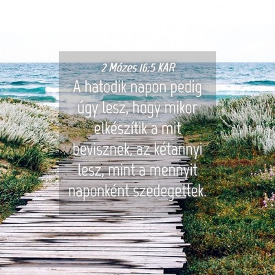 Picture 04 - 2 Mózes 16:5 KAR - A hatodik napon pedig úgy lesz, hogy mikor - Bible Verse Picture