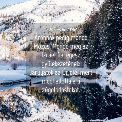 Picture 04 - 2 Mózes 16:9 KAR - Áronnak pedig monda Mózes: Mondd meg az Izráel - Bible Verse Picture