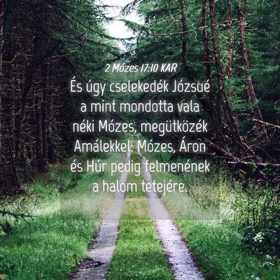 Picture 04 - 2 Mózes 17:10 KAR - És úgy cselekedék Józsué a mint mondotta - Bible Verse Picture
