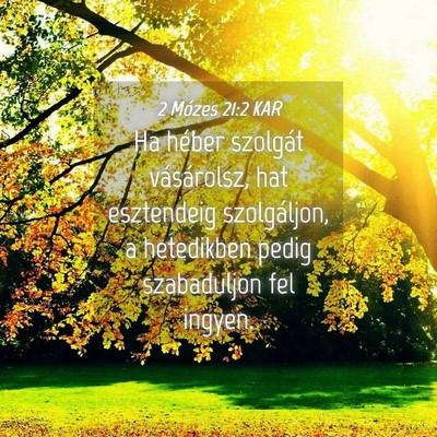 Picture 04 - 2 Mózes 21:2 KAR - Ha héber szolgát vásárolsz, hat esztendeig - Bible Verse Picture