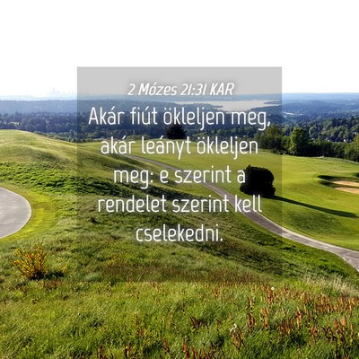 Picture 04 - 2 Mózes 21:31 KAR - Akár fiút ökleljen meg, akár leányt - Bible Verse Picture