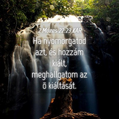Picture 04 - 2 Mózes 22:23 KAR - Ha nyomorgatod azt, és hozzám kiált, - Bible Verse Picture