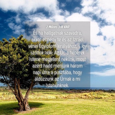 Picture 04 - 2 Mózes 3:18 KAR - És ha hallgatnak szavadra, akkor elmégy te és - Bible Verse Picture