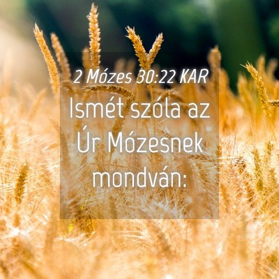 Picture 04 - 2 Mózes 30:22 KAR - Ismét szóla az Úr Mózesnek - Bible Verse Picture