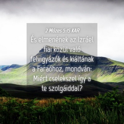 Picture 04 - 2 Mózes 5:15 KAR - És elmenének az Izráel fiai közül való - Bible Verse Picture