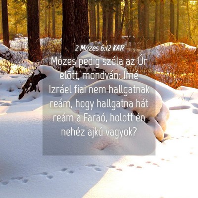 Picture 04 - 2 Mózes 6:12 KAR - Mózes pedig szóla az Úr elõtt, mondván: - Bible Verse Picture