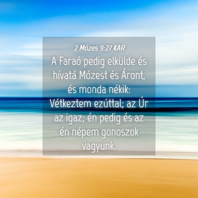 Picture 04 - 2 Mózes 9:27 KAR - A Faraó pedig elkülde és hívatá Mózest és - Bible Verse Picture