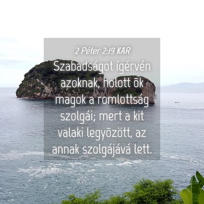 Picture 04 - 2 Péter 2:19 KAR - Szabadságot ígérvén azoknak, holott õk magok - Bible Verse Picture