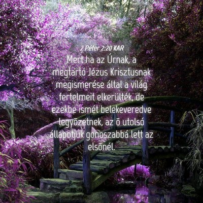 Picture 04 - 2 Péter 2:20 KAR - Mert ha az Úrnak, a megtartó Jézus Krisztusnak - Bible Verse Picture