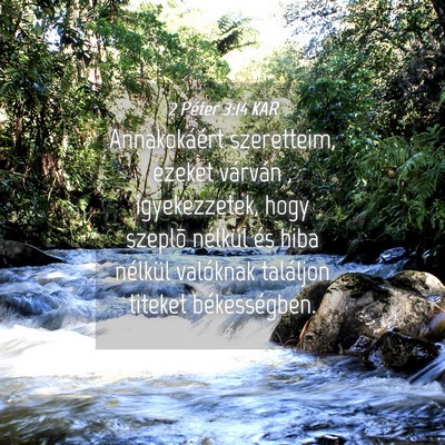 Picture 04 - 2 Péter 3:14 KAR - Annakokáért szeretteim, ezeket várván , - Bible Verse Picture