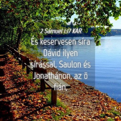 Picture 04 - 2 Sámuel 1:17 KAR - És keservesen síra Dávid ilyen sírással, - Bible Verse Picture
