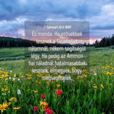 Picture 04 - 2 Sámuel 10:11 KAR - És monda: Ha erõsebbek lesznek a Siriabeliek - Bible Verse Picture