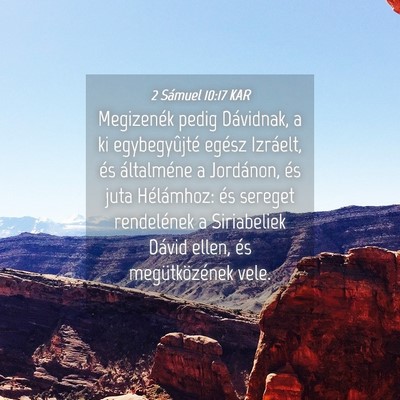 Picture 04 - 2 Sámuel 10:17 KAR - Megizenék pedig Dávidnak, a ki egybegyûjté - Bible Verse Picture