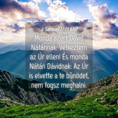 Picture 04 - 2 Sámuel 12:13 KAR - Monda azért Dávid Nátánnak: Vétkeztem az Úr - Bible Verse Picture