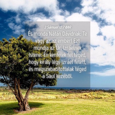Picture 04 - 2 Sámuel 12:7 KAR - És monda Nátán Dávidnak: Te vagy az az ember! - Bible Verse Picture