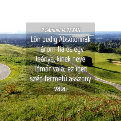 Picture 04 - 2 Sámuel 14:27 KAR - Lõn pedig Absolonnak három fia és egy leánya, - Bible Verse Picture