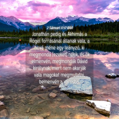 Picture 04 - 2 Sámuel 17:17 KAR - Jonathán pedig és Akhimás a Rógel - Bible Verse Picture