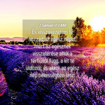 Picture 04 - 2 Sámuel 17:3 KAR - És visszavezetem te hozzád az egész népet, - Bible Verse Picture