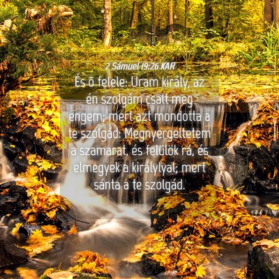 Picture 04 - 2 Sámuel 19:26 KAR - És õ felele: Uram király, az én szolgám - Bible Verse Picture
