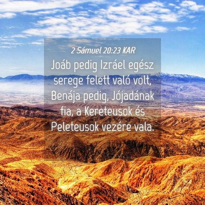 Picture 04 - 2 Sámuel 20:23 KAR - Joáb pedig Izráel egész serege felett való - Bible Verse Picture