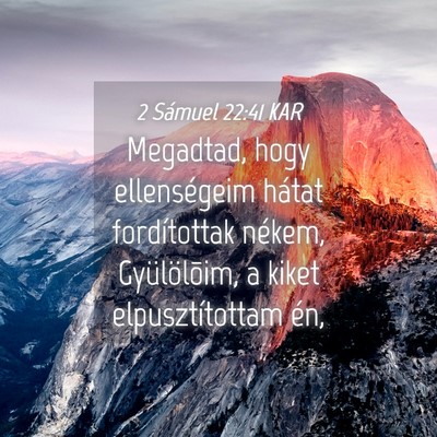 Picture 04 - 2 Sámuel 22:41 KAR - Megadtad, hogy ellenségeim hátat fordítottak - Bible Verse Picture