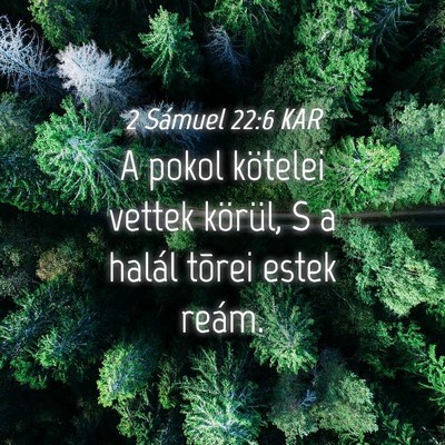 Picture 04 - 2 Sámuel 22:6 KAR - A pokol kötelei vettek körül, S a halál - Bible Verse Picture