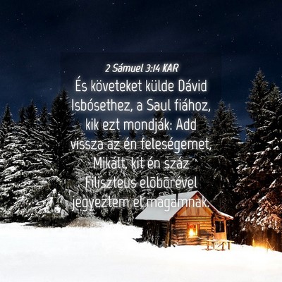 Picture 04 - 2 Sámuel 3:14 KAR - És követeket külde Dávid Isbósethez, a Saul - Bible Verse Picture