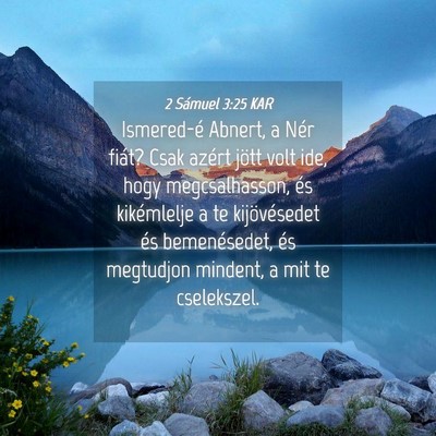 Picture 04 - 2 Sámuel 3:25 KAR - Ismered-é Abnert, a Nér fiát? Csak azért - Bible Verse Picture