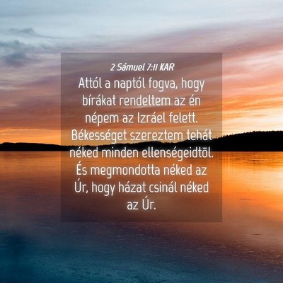 Picture 04 - 2 Sámuel 7:11 KAR - Attól a naptól fogva, hogy bírákat rendeltem - Bible Verse Picture