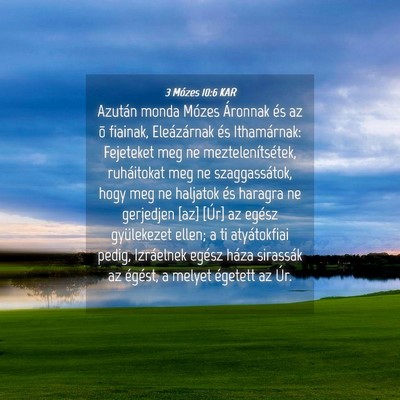 Picture 04 - 3 Mózes 10:6 KAR - Azután monda Mózes Áronnak és az õ fiainak, - Bible Verse Picture