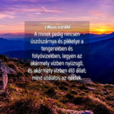 Picture 04 - 3 Mózes 11:10 KAR - A minek pedig nincsen úszószárnya és pikkelye - Bible Verse Picture