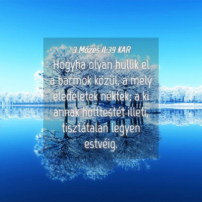 Picture 04 - 3 Mózes 11:39 KAR - Hogyha olyan hullik el a barmok közül, a mely - Bible Verse Picture