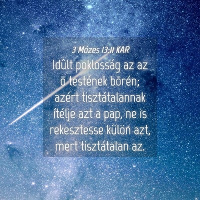 Picture 04 - 3 Mózes 13:11 KAR - Idûlt poklosság az az õ testének bõrén; - Bible Verse Picture
