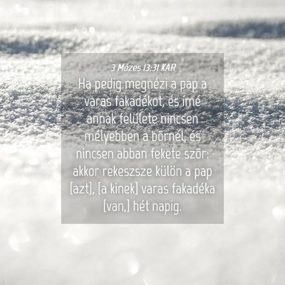 Picture 04 - 3 Mózes 13:31 KAR - Ha pedig megnézi a pap a varas fakadékot, és - Bible Verse Picture