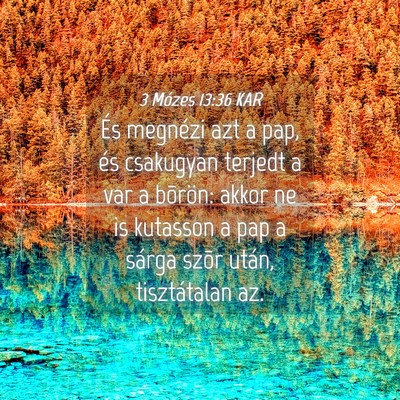 Picture 04 - 3 Mózes 13:36 KAR - És megnézi azt a pap, és csakugyan terjedt a - Bible Verse Picture
