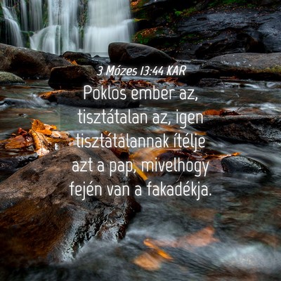Picture 04 - 3 Mózes 13:44 KAR - Poklos ember az, tisztátalan az, igen - Bible Verse Picture