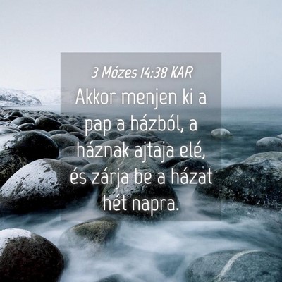 Picture 04 - 3 Mózes 14:38 KAR - Akkor menjen ki a pap a házból, a háznak - Bible Verse Picture